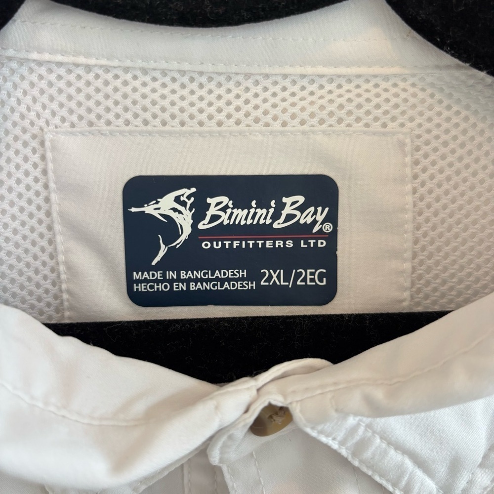 Bimini Bay Men's Fishing Boating Short Sleeve Button Down Shirt Wicking Size 2XL - Picture 7 of 12